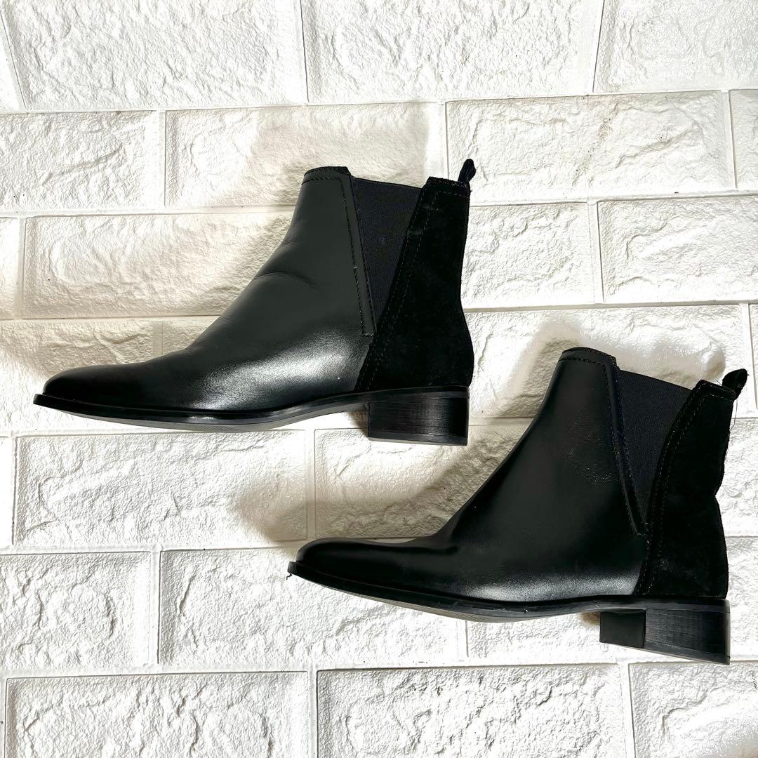 【美品】ZARA サイドゴアブーツ ショートブーツ フラット