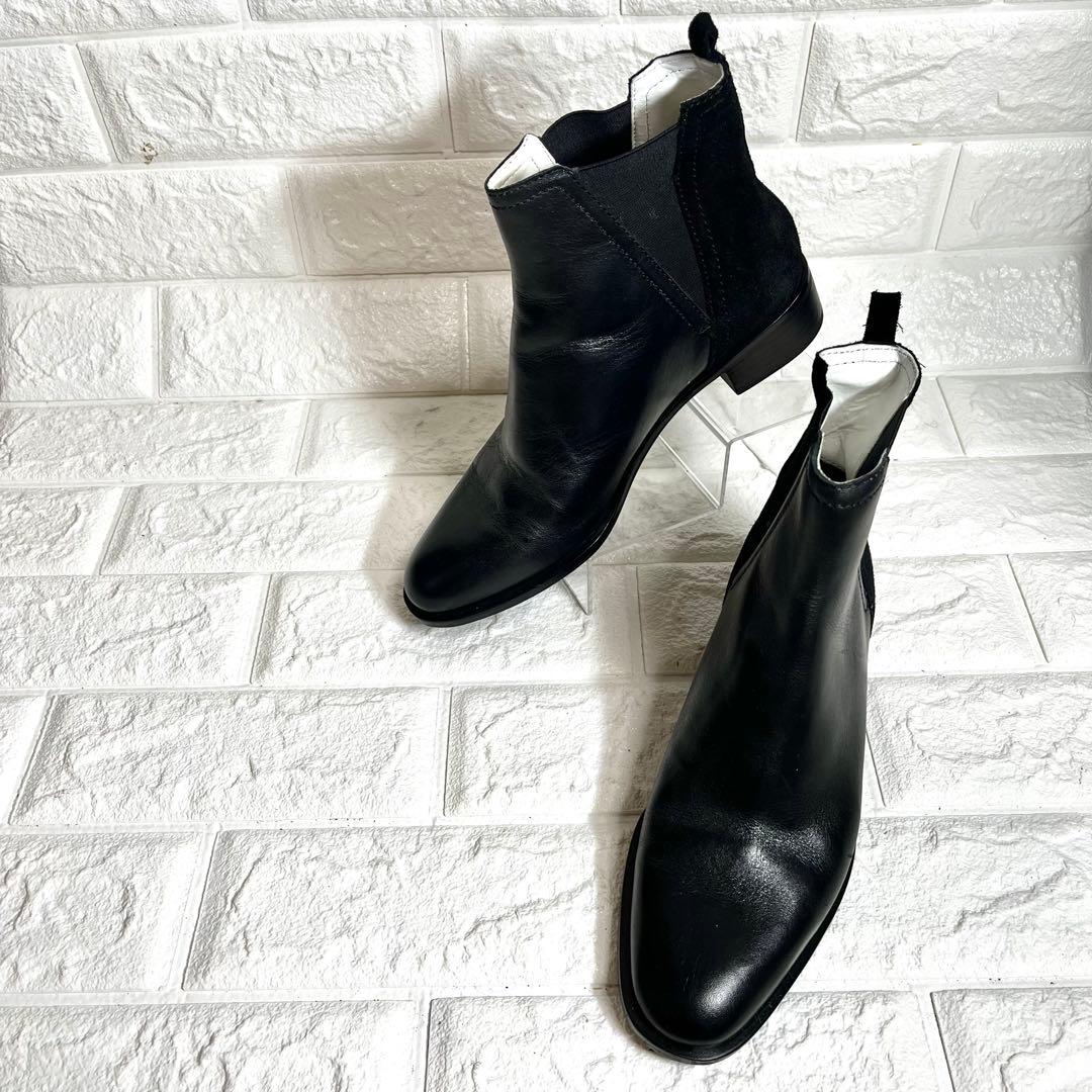 【美品】ZARA サイドゴアブーツ ショートブーツ フラット