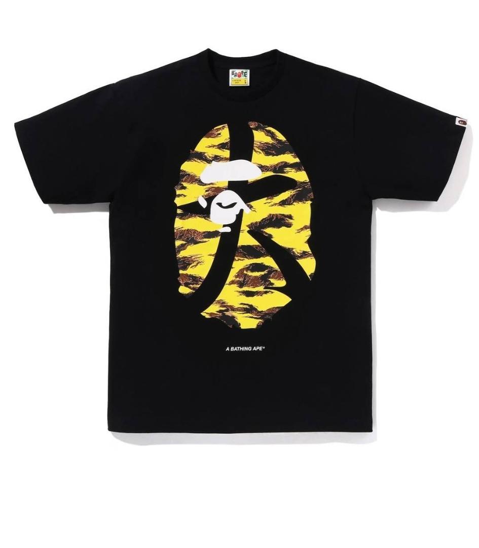 BAPE TIGER CAMO APE HEAD Tシャツブラック(L)