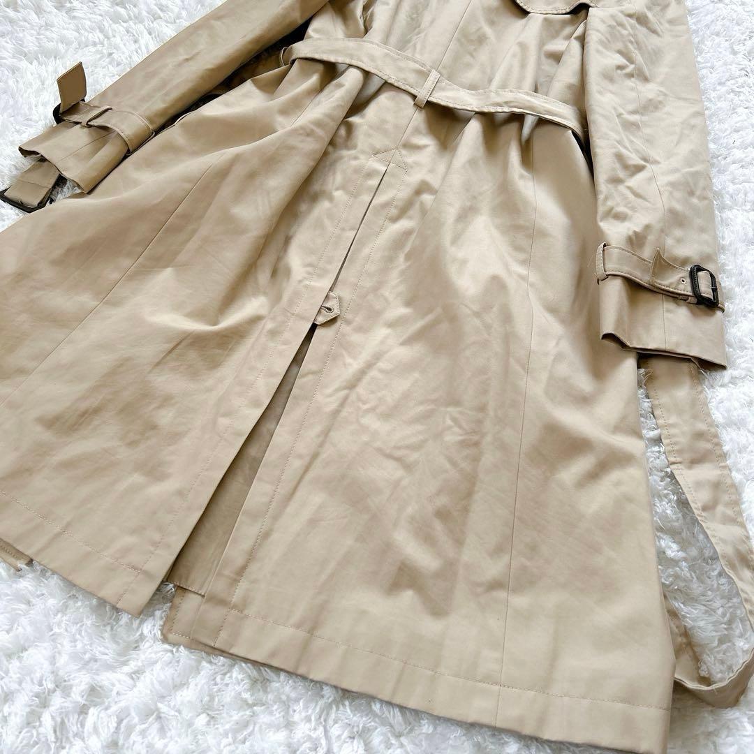 oden様美品 ニューヨーカー トレンチコート ベージュ チェック コットン L