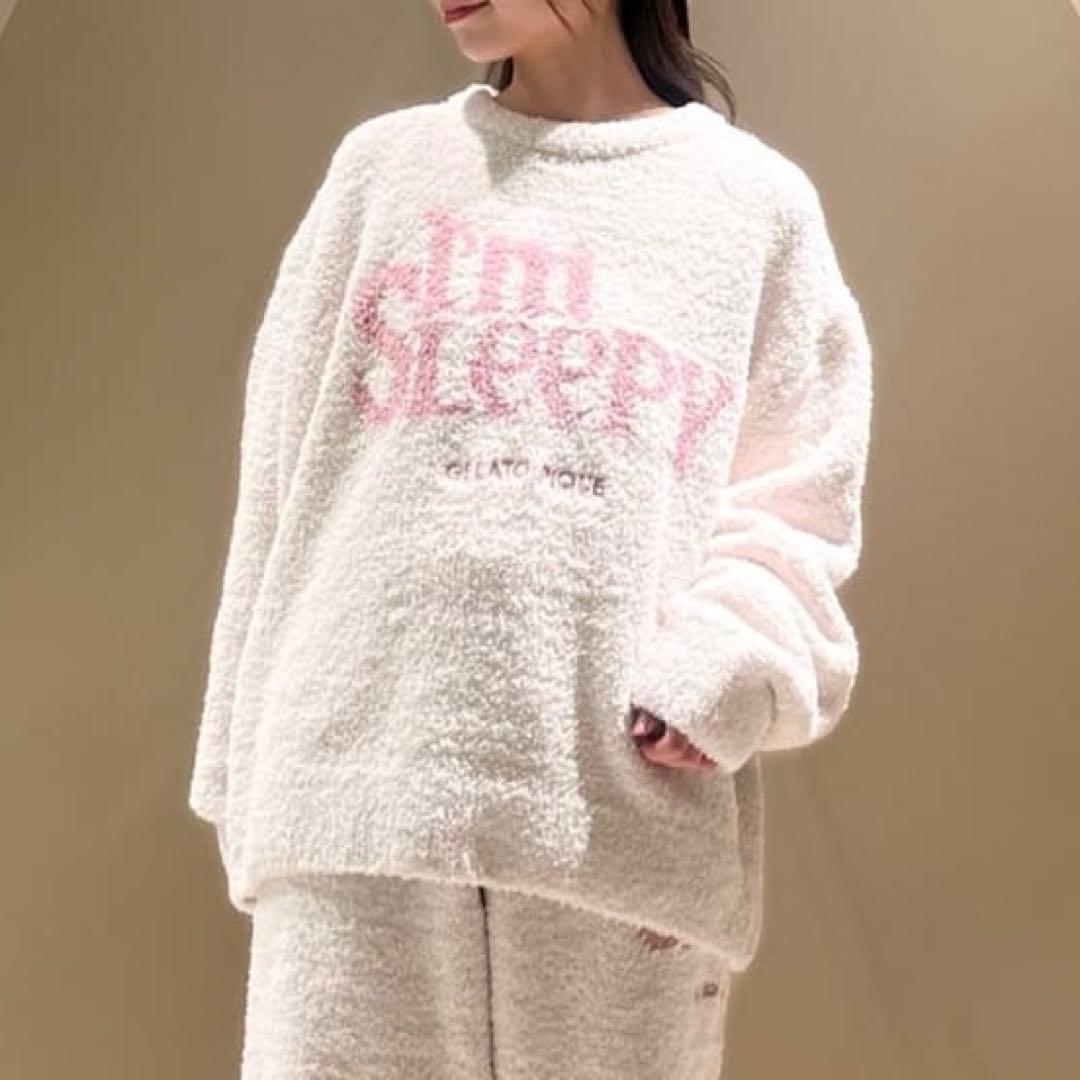 未使用タグ付きジェラートピケ［現行品］パウダー　ジャガード　セットアップ　上下