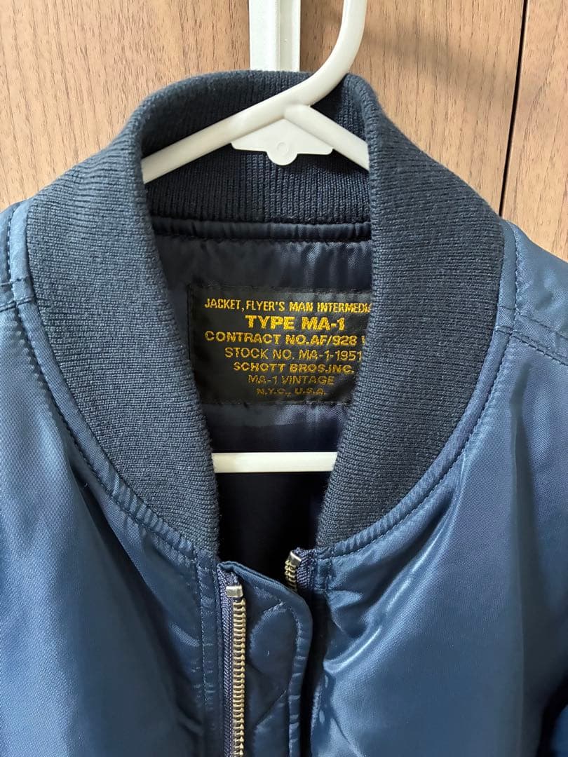 SCHOTT TYPE MA-1 フライトジャケットネイビーM