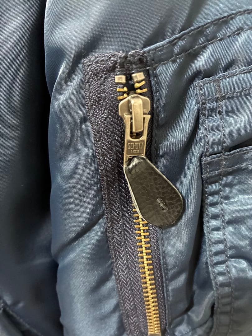 SCHOTT TYPE MA-1 フライトジャケットネイビーM