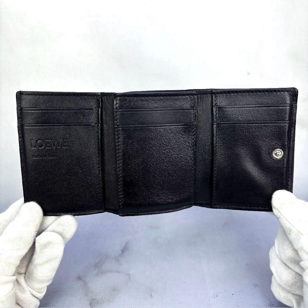 ⭐️極美品⭐️LOEWE アナグラム トライフォールド ウォレット三つ折り財布