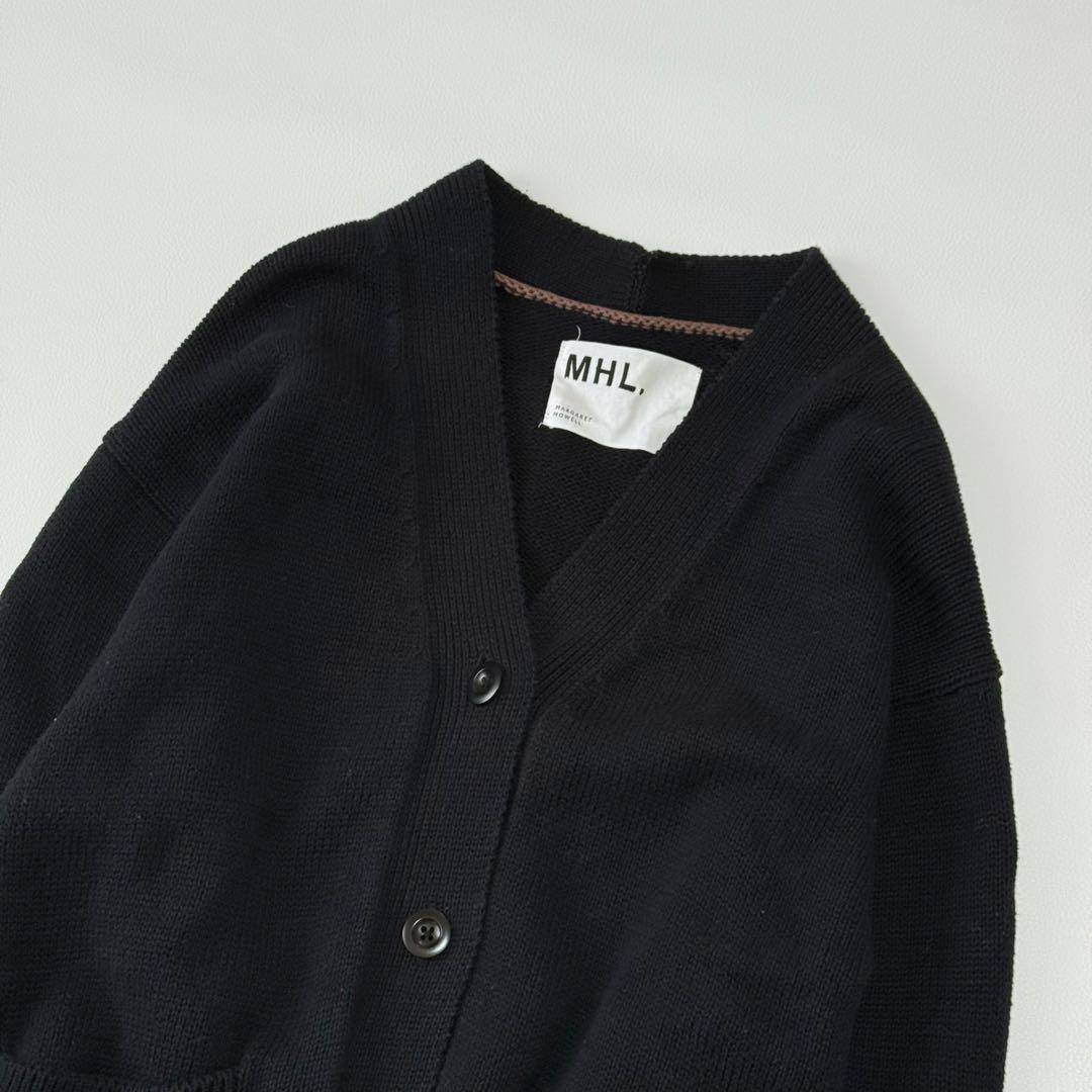 MHL. マーガレットハウエル コットン カーディガン 黒 近年モデル