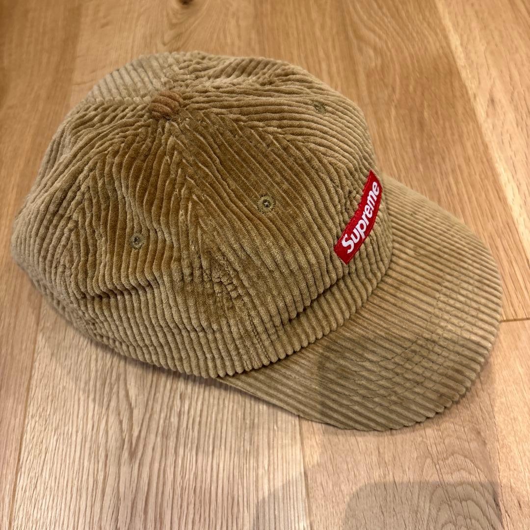 supremeシュプリームキャップコーデュロイ茶色ブラウン本店購入レア状態良好