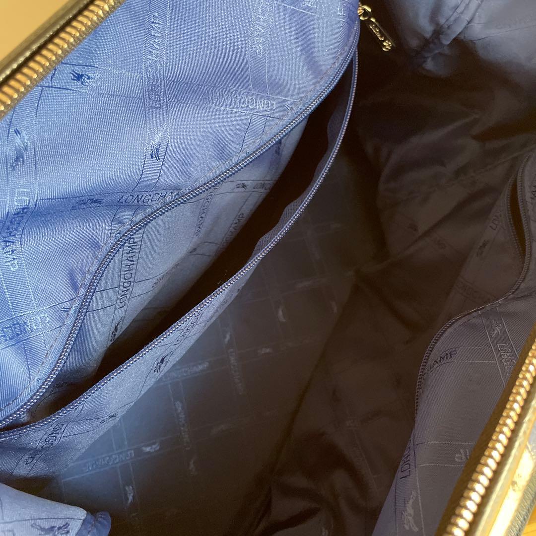 プロフちょい見てね❣️美品　　LONGCHAMP ボストンバッグ 青白黒