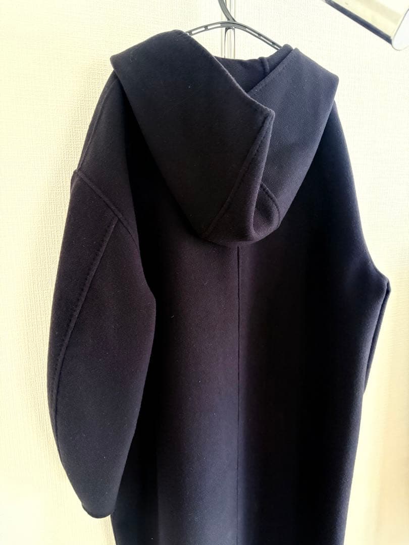 ebure フーデットコート　36 ネイビー