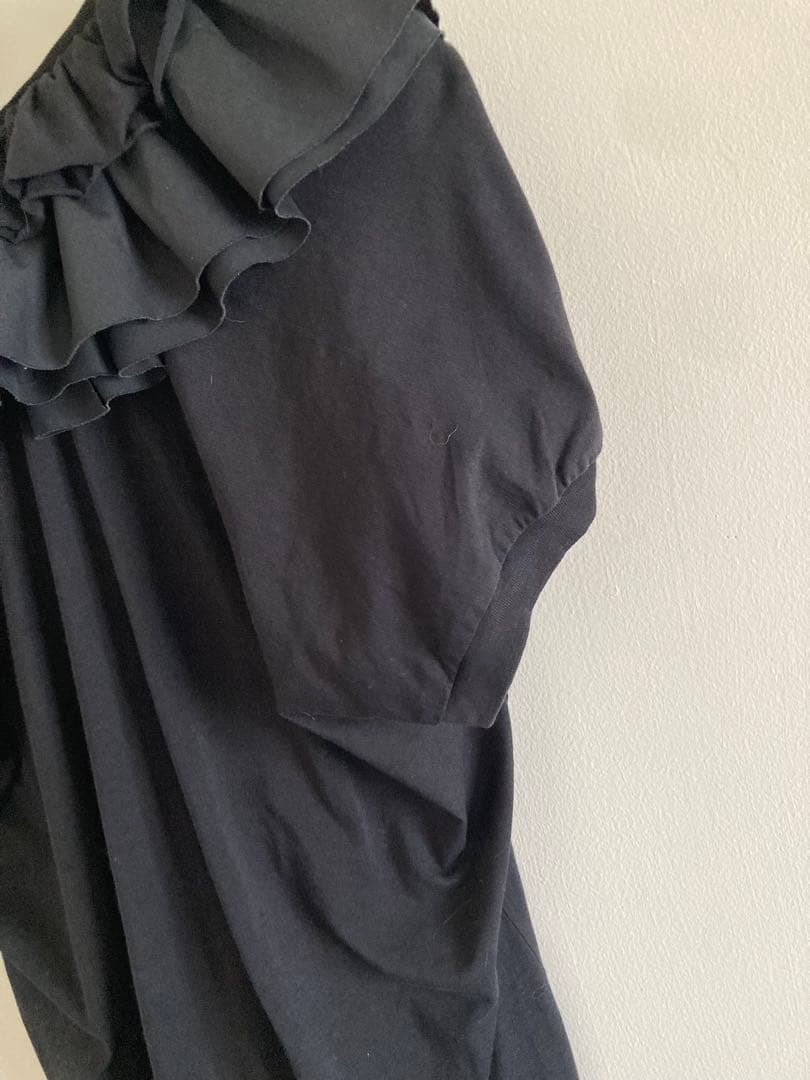 ドリスバンノッテン フリルTシャツ 黒