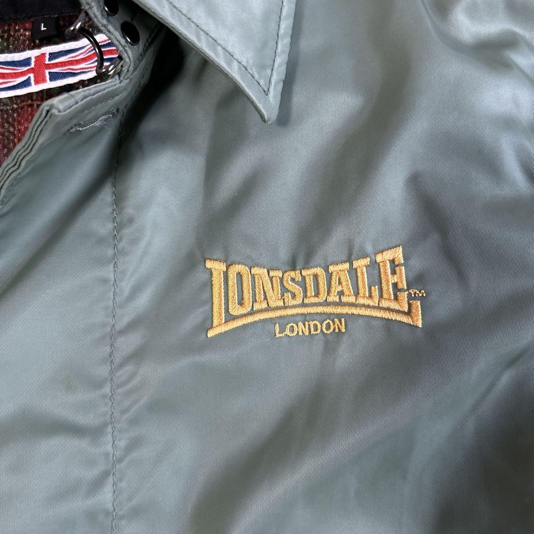 【美品】LONSDALE モッズコート L チェック 裏 英国 ロンドン