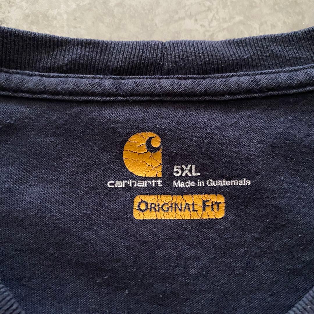 Carhartt K87ポケットTシャツ 5XL ビッグサイズ ワンポイント