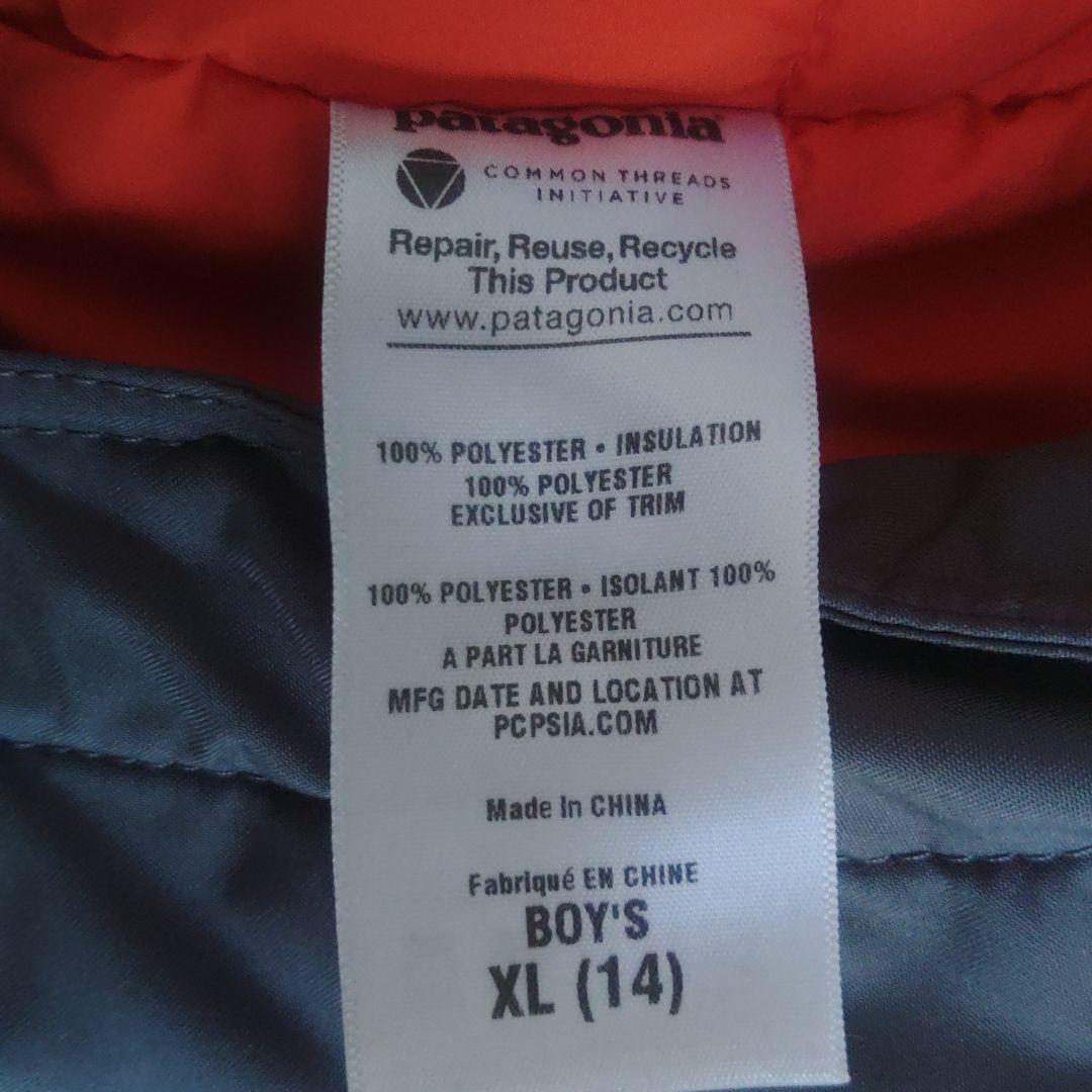 patagonia スキーウェア BOY XL　グレー/オレンジ