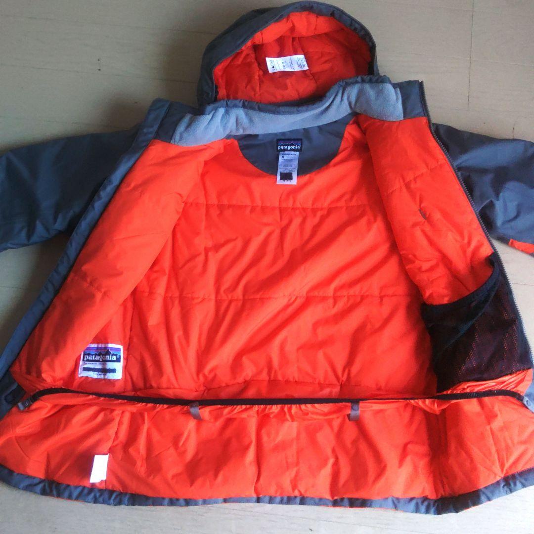 patagonia スキーウェア BOY XL　グレー/オレンジ