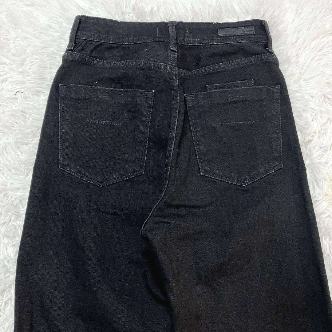 YANUK ヤヌーク Lea レア デニムパンツ 23 ダメージ加工 ブラック