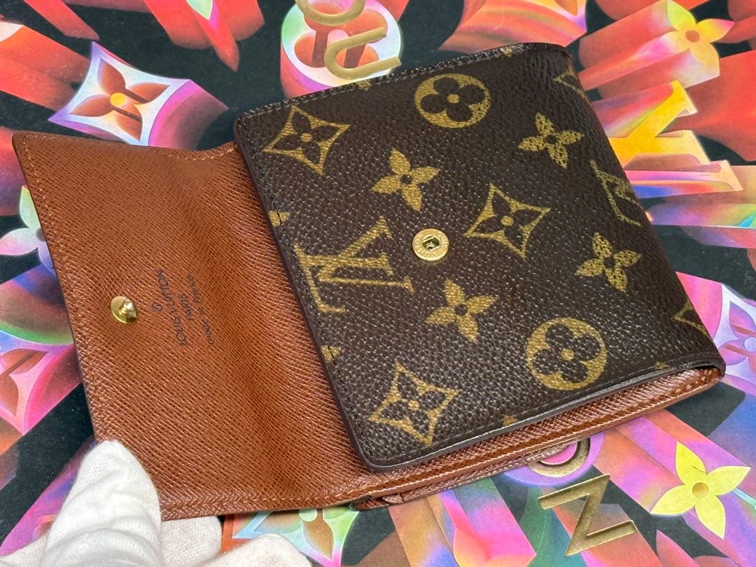 ルイヴィトン　ポルトフォイユ・エリーズ　ダブルホック　コンパクト財布