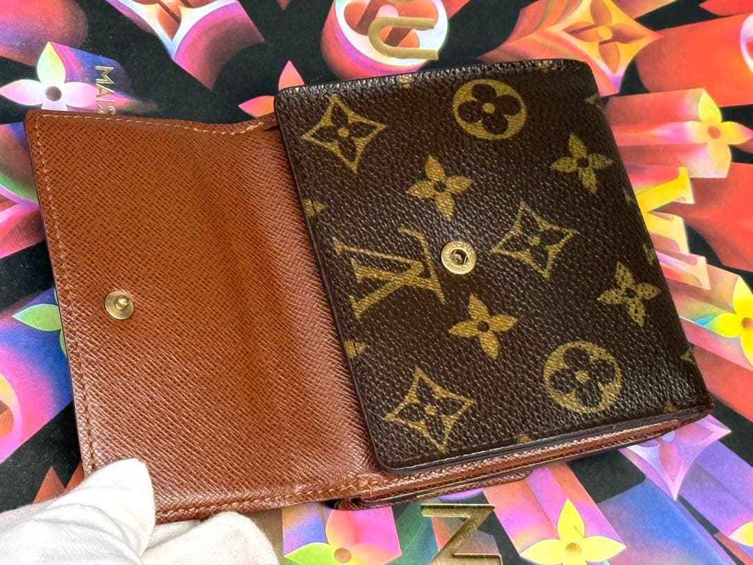 ルイヴィトン　ポルトフォイユ・エリーズ　ダブルホック　コンパクト財布