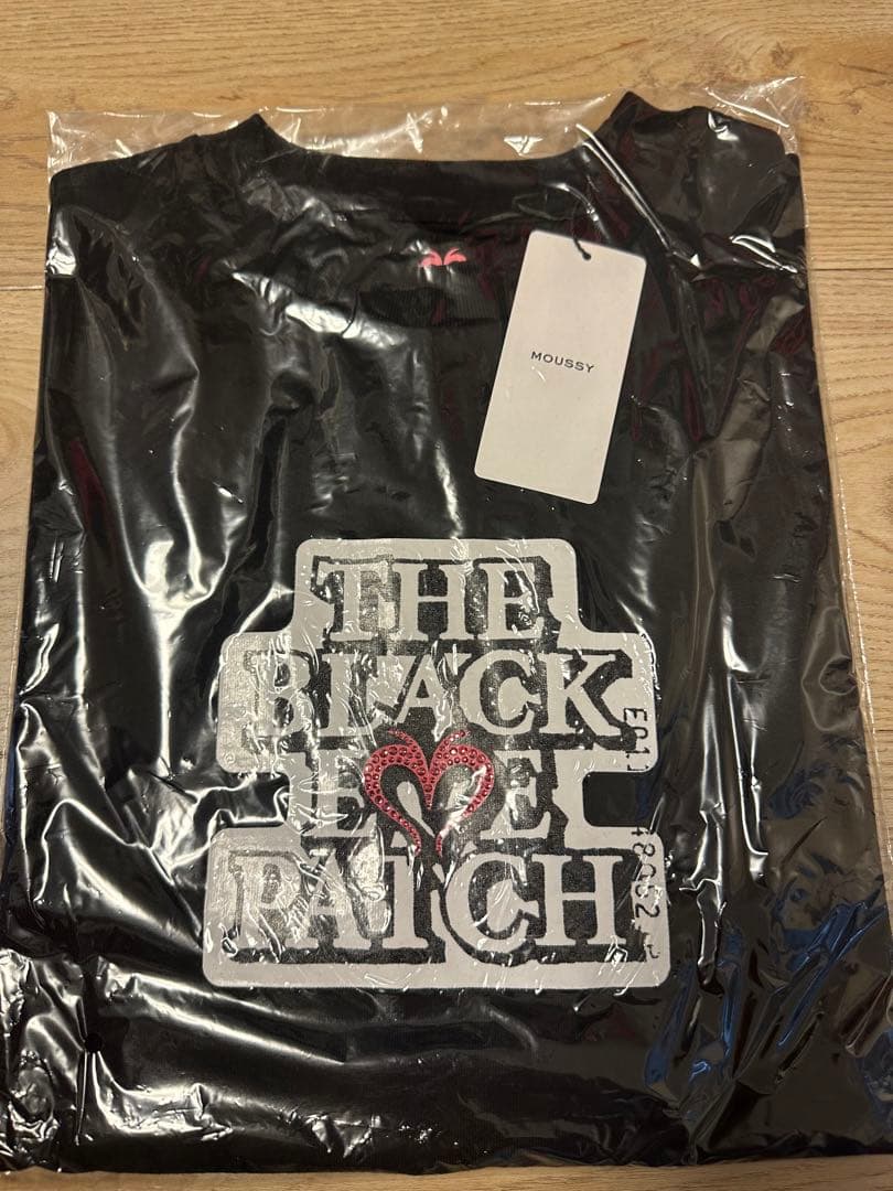 MOUSSY BEP OG ラインストーン TEE ブラック