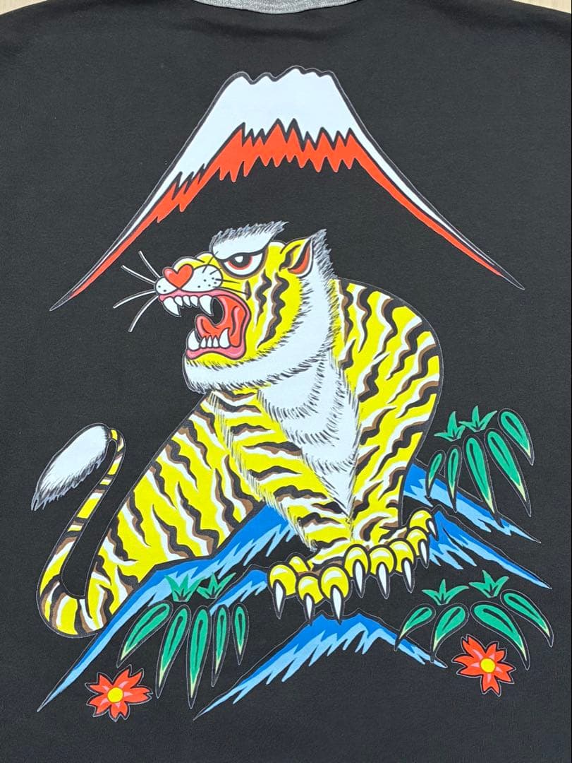 虎 スカジャン オリジナル プリント Tシャツ クリームソーダ ロカビリー