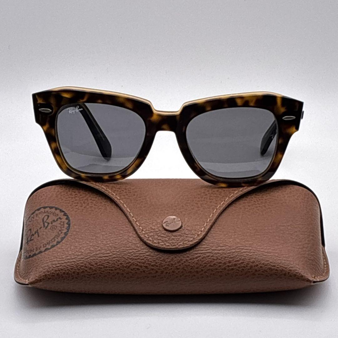 美品 Ray-Ban サングラス RB2186 STATE STREET べっ甲