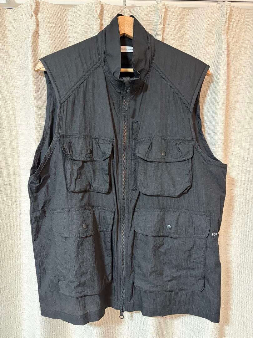 トップス pop trading company safari vest black