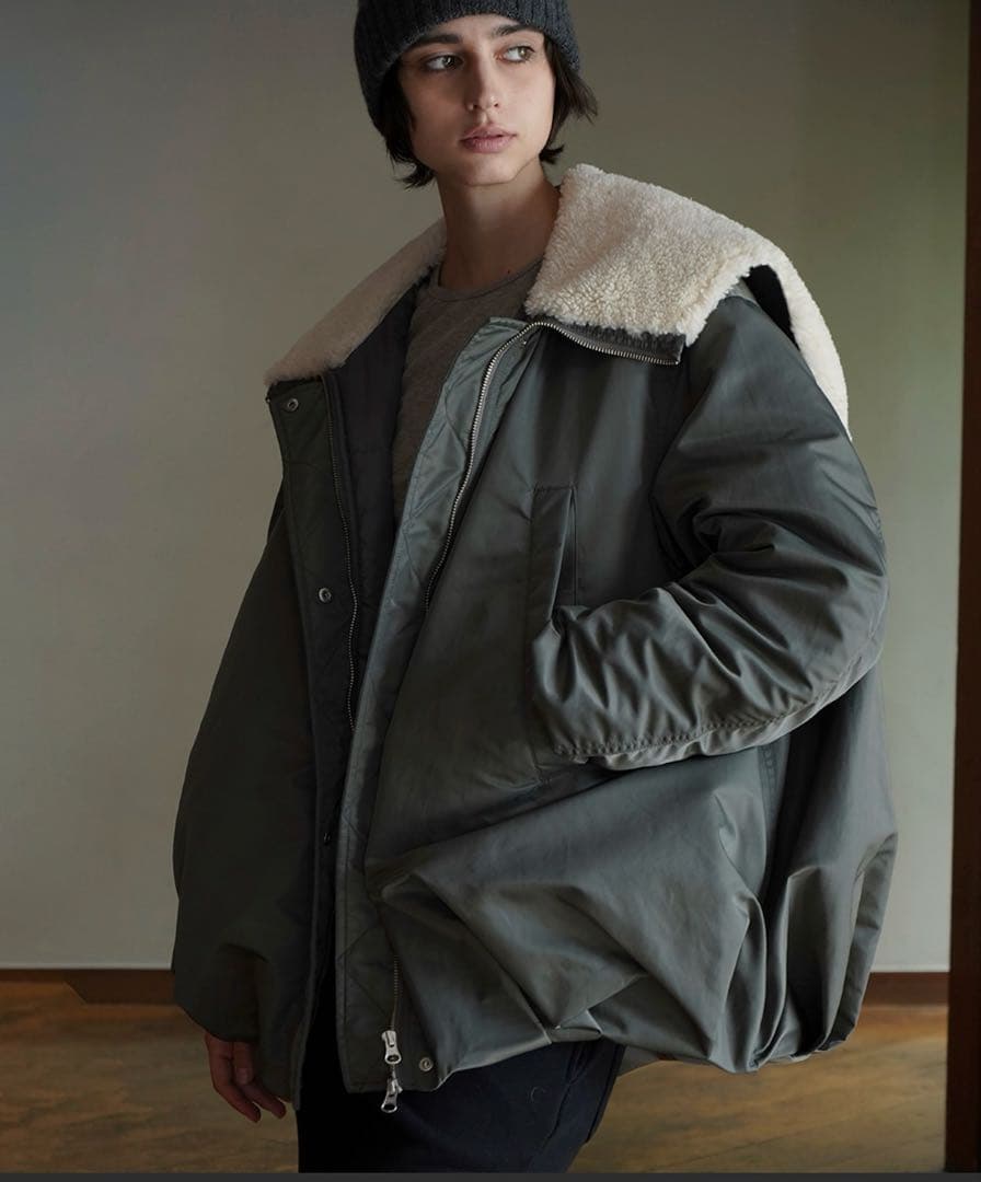 ジャケット・アウター CLANE BALLOON DESIGN HOODED N3B
