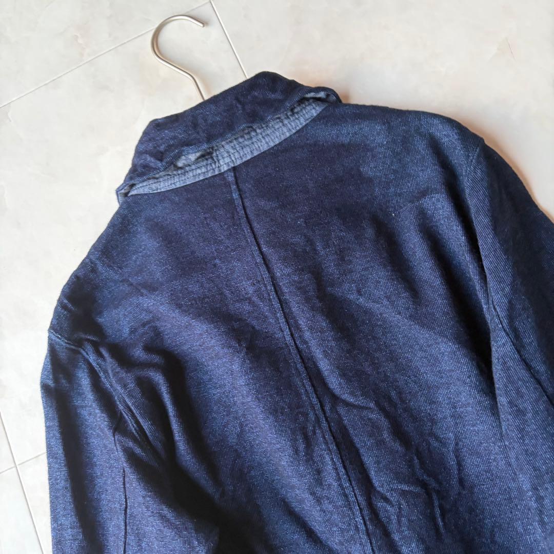 極美品✨日本製 Off du tee インディゴ ワークジャケット 丸襟 紺 M