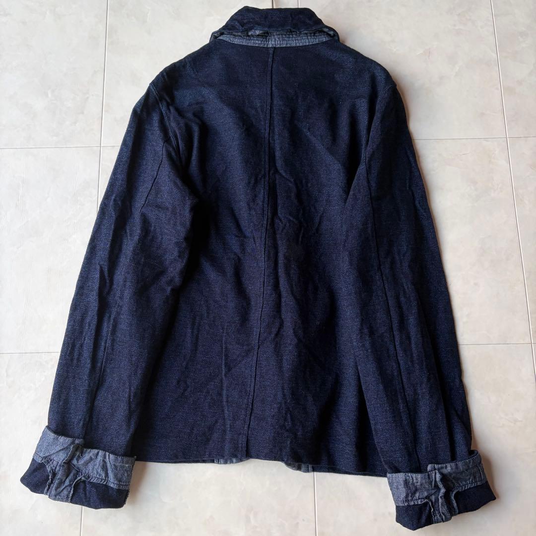 極美品✨日本製 Off du tee インディゴ ワークジャケット 丸襟 紺 M