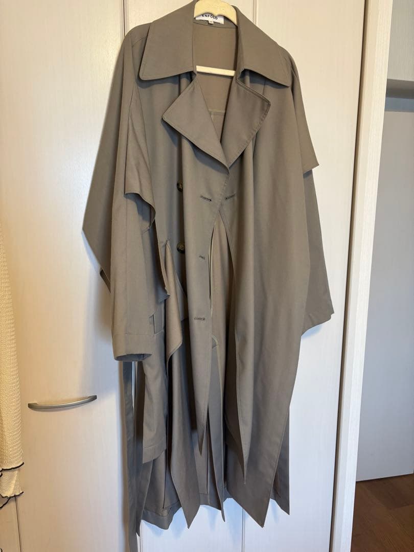 【美品】エンフォルドウール混コート38春活躍