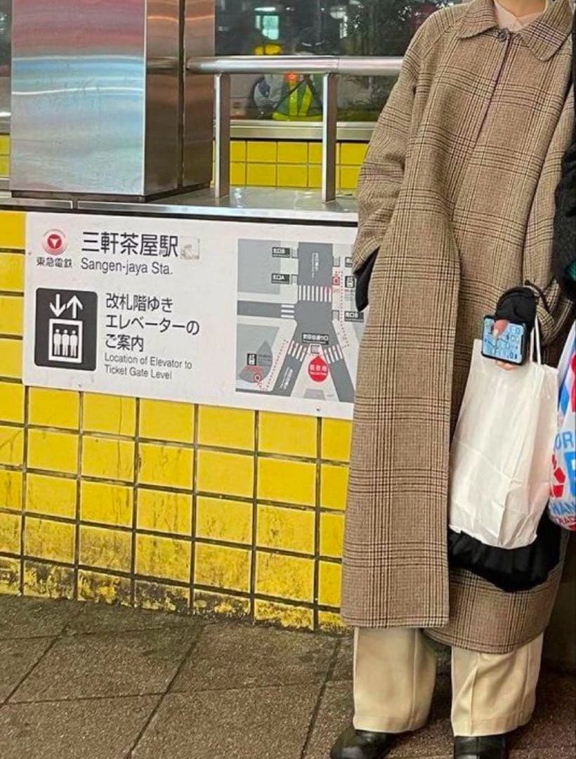 sonさんも着用♡ ステンカラーチェックコート トゥデイフル