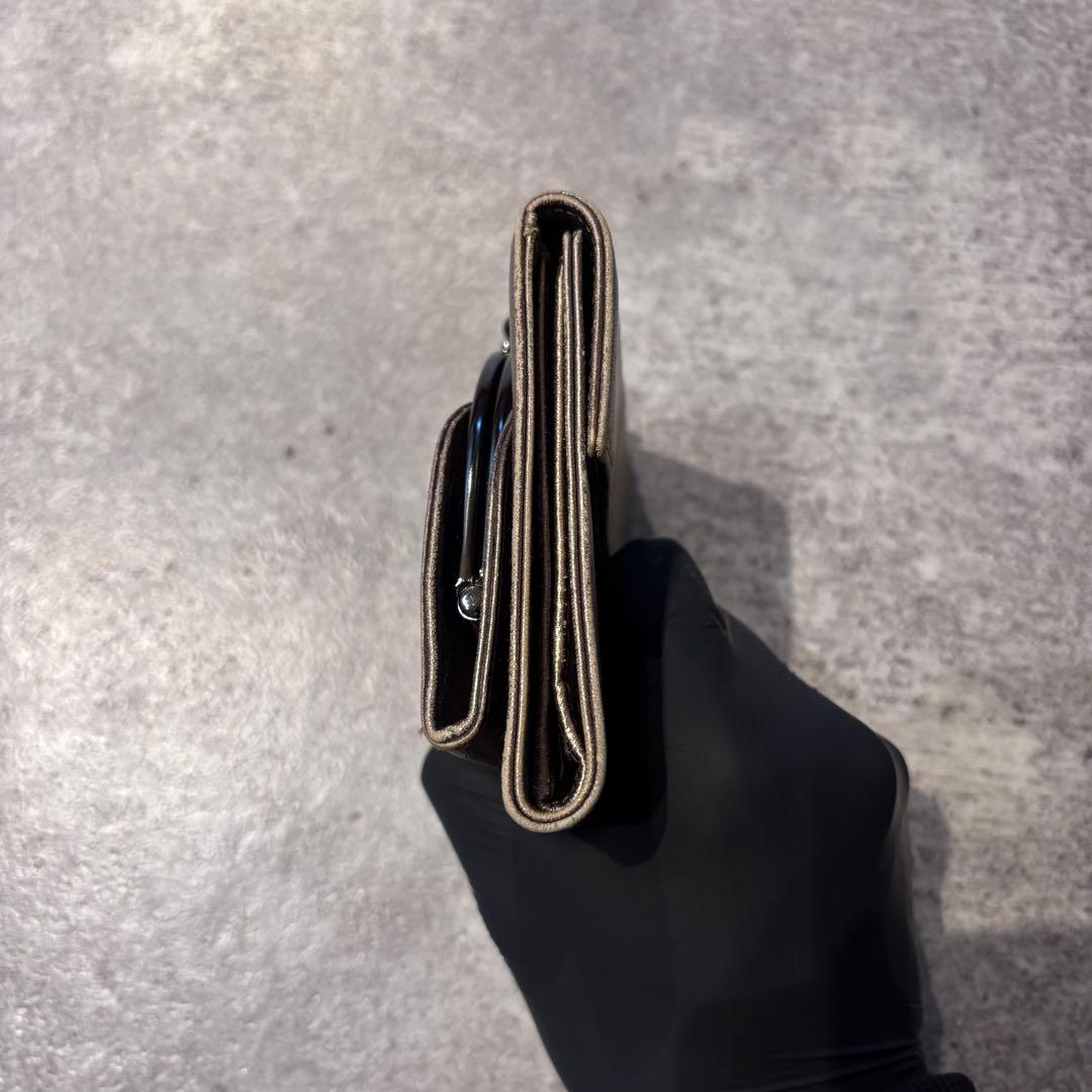 小物 MIU MIU Archive Clasp Wallet y2k Gold