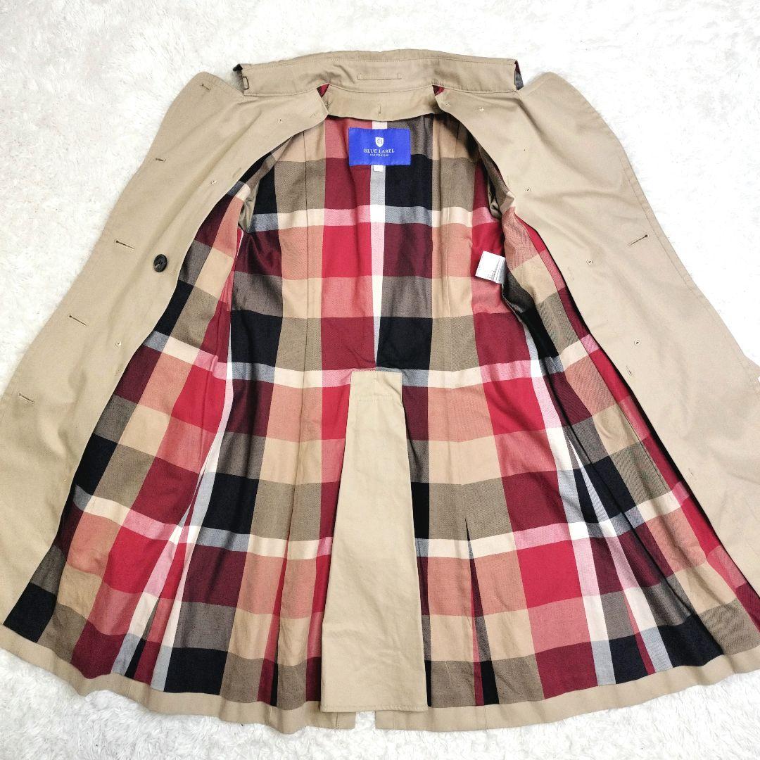 美品✨ブルーレーベルクレストブリッジ トレンチコート ライナー チェック 38