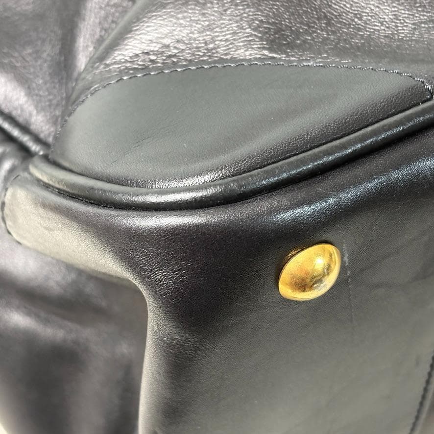 美品　Longchamp ロンシャン　ボストンバッグ　オールレザー　黒　大容量