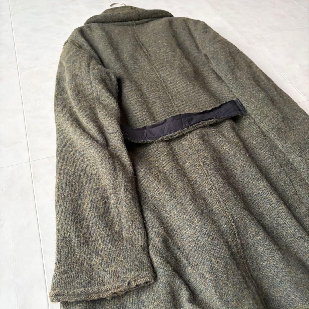 パドカレ pas de calais ニットコート ウールリネンアルパカ 緑