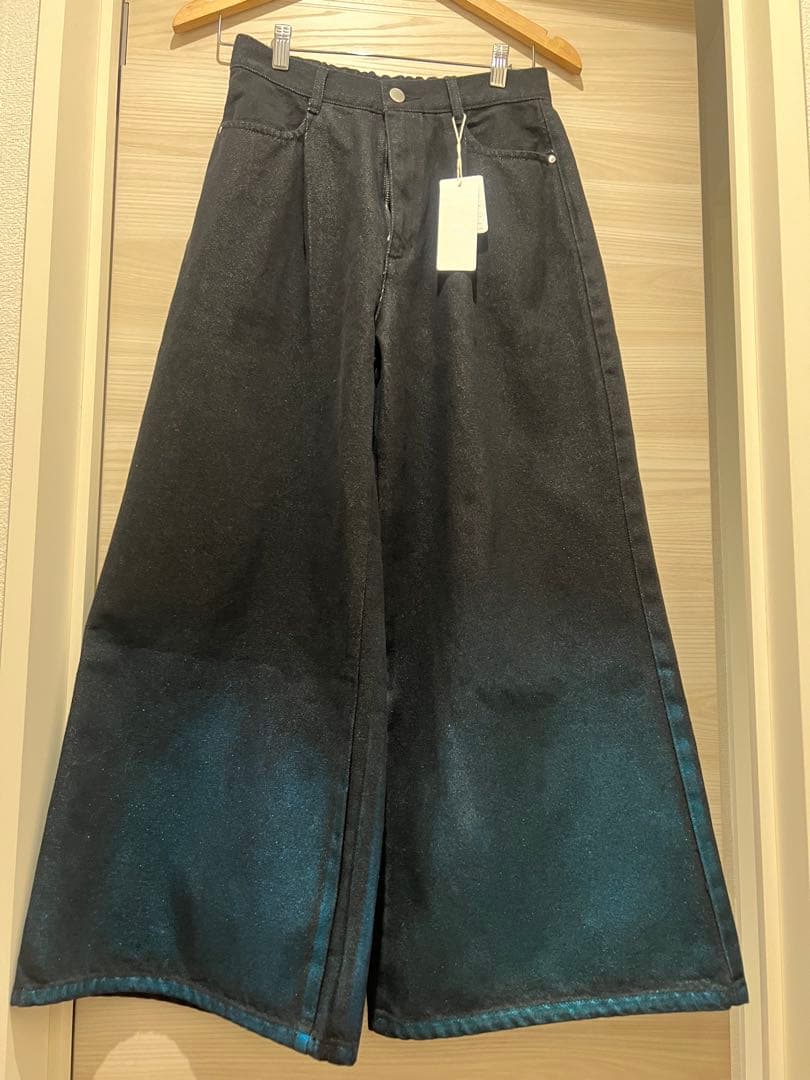 ⭐︎即完人気カラー HARE グラデーションハクプリントデニムパンツ