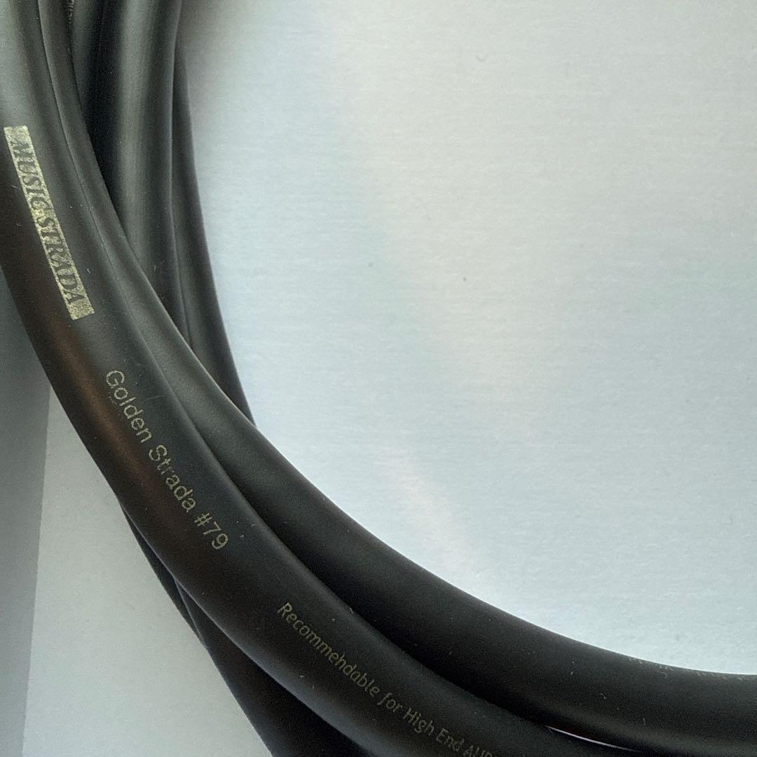 ナノテクGolden Strada #19スピーカーケーブル 黒約1.9m✖️2