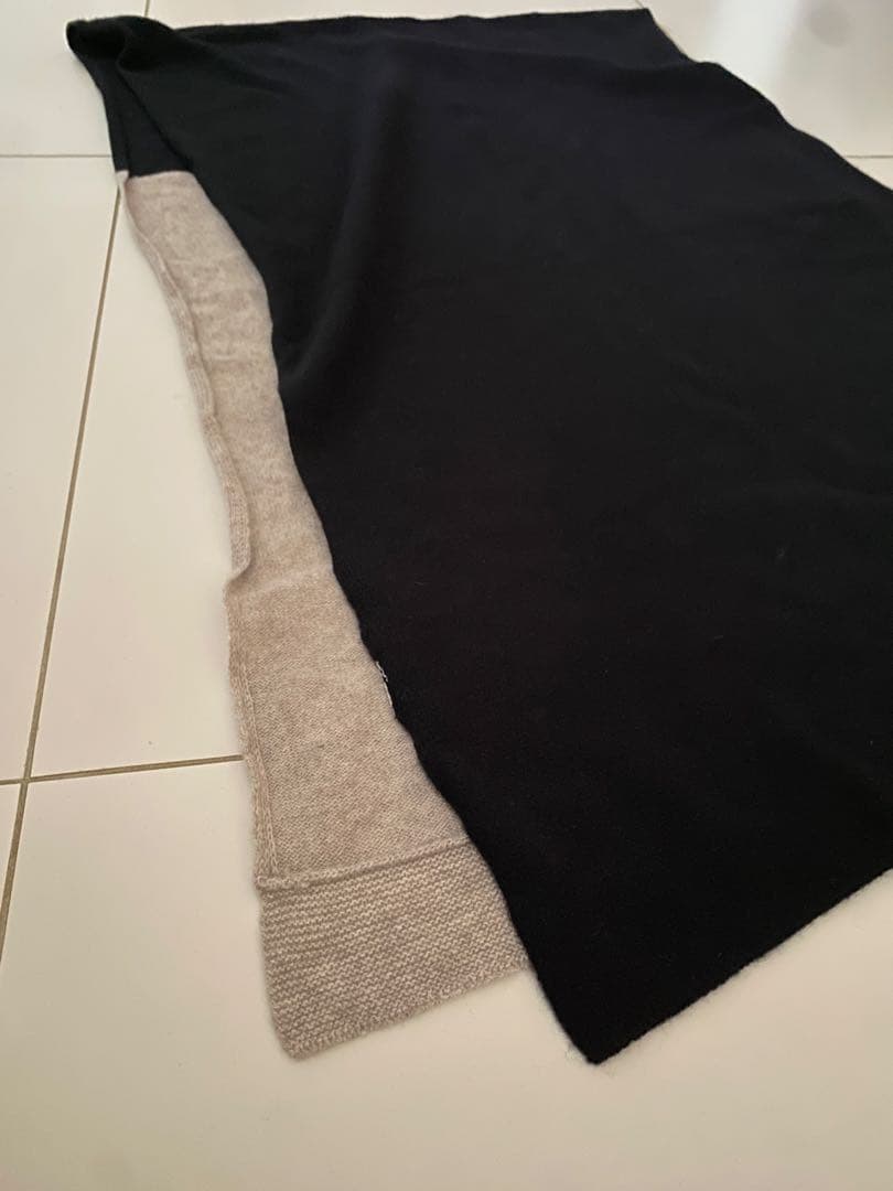 美品★pas de calais パドカレ　ストール　カシミア　バイカラー