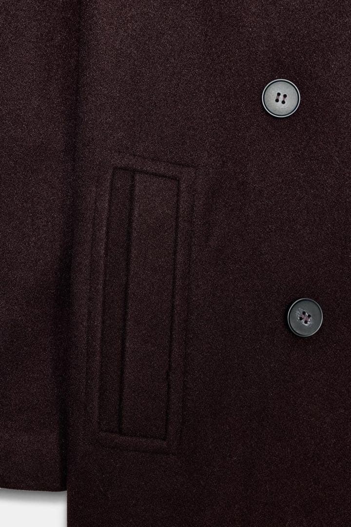 ZARA ソフトオーバーサイズコート　バーガンディ