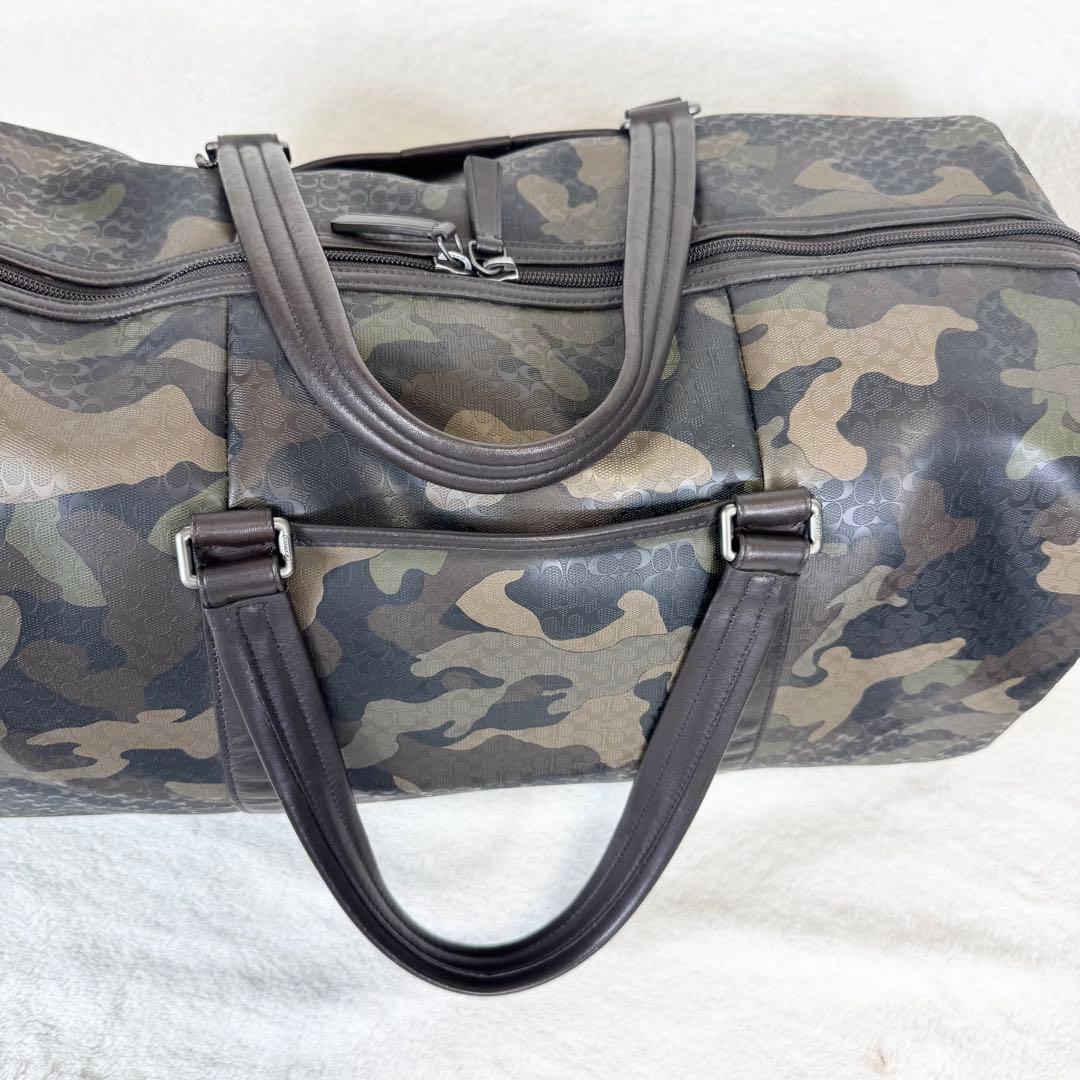 【美品・希少】COACH コーチ 大容量 ボストン ２WAY　カモフラ 迷彩