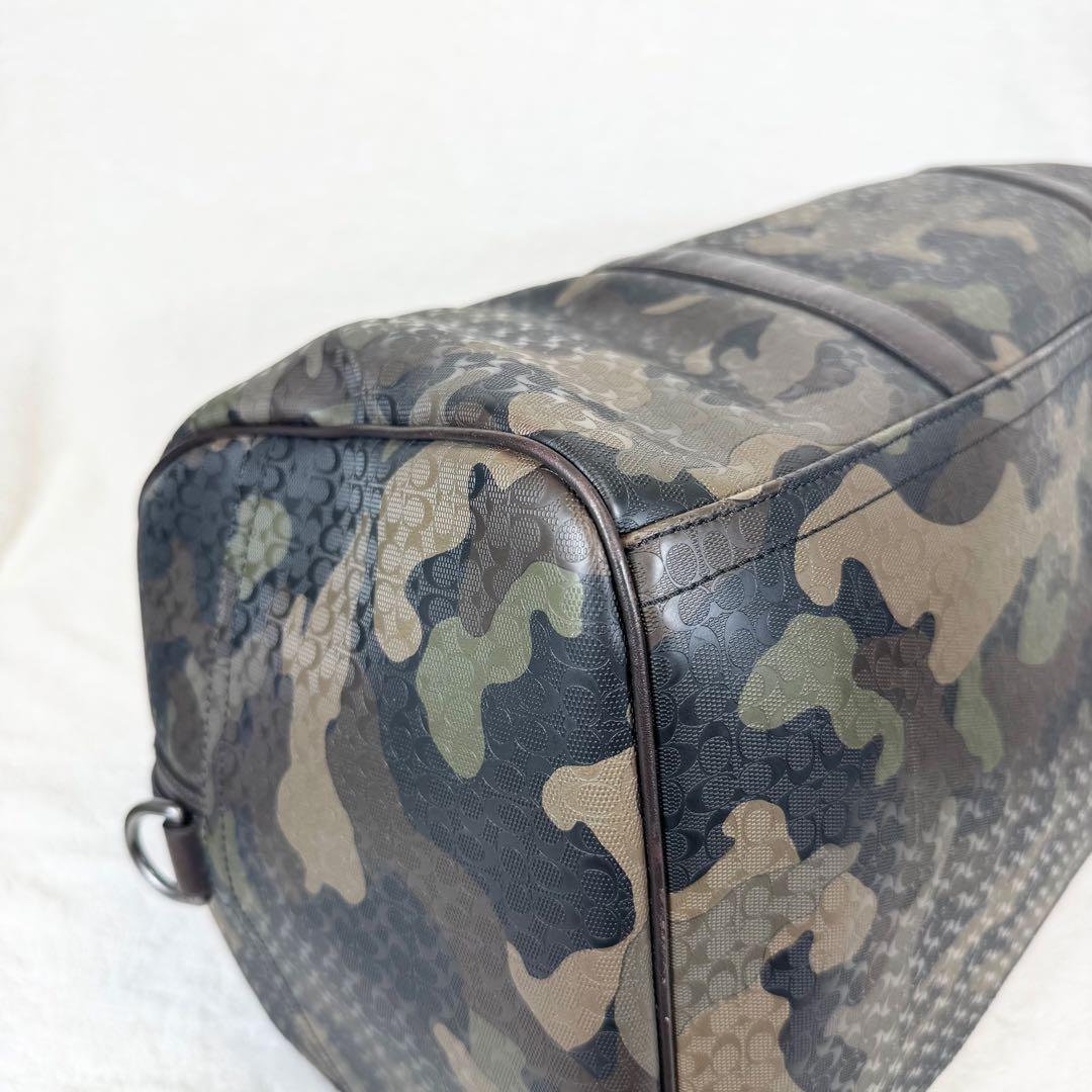 【美品・希少】COACH コーチ 大容量 ボストン ２WAY　カモフラ 迷彩