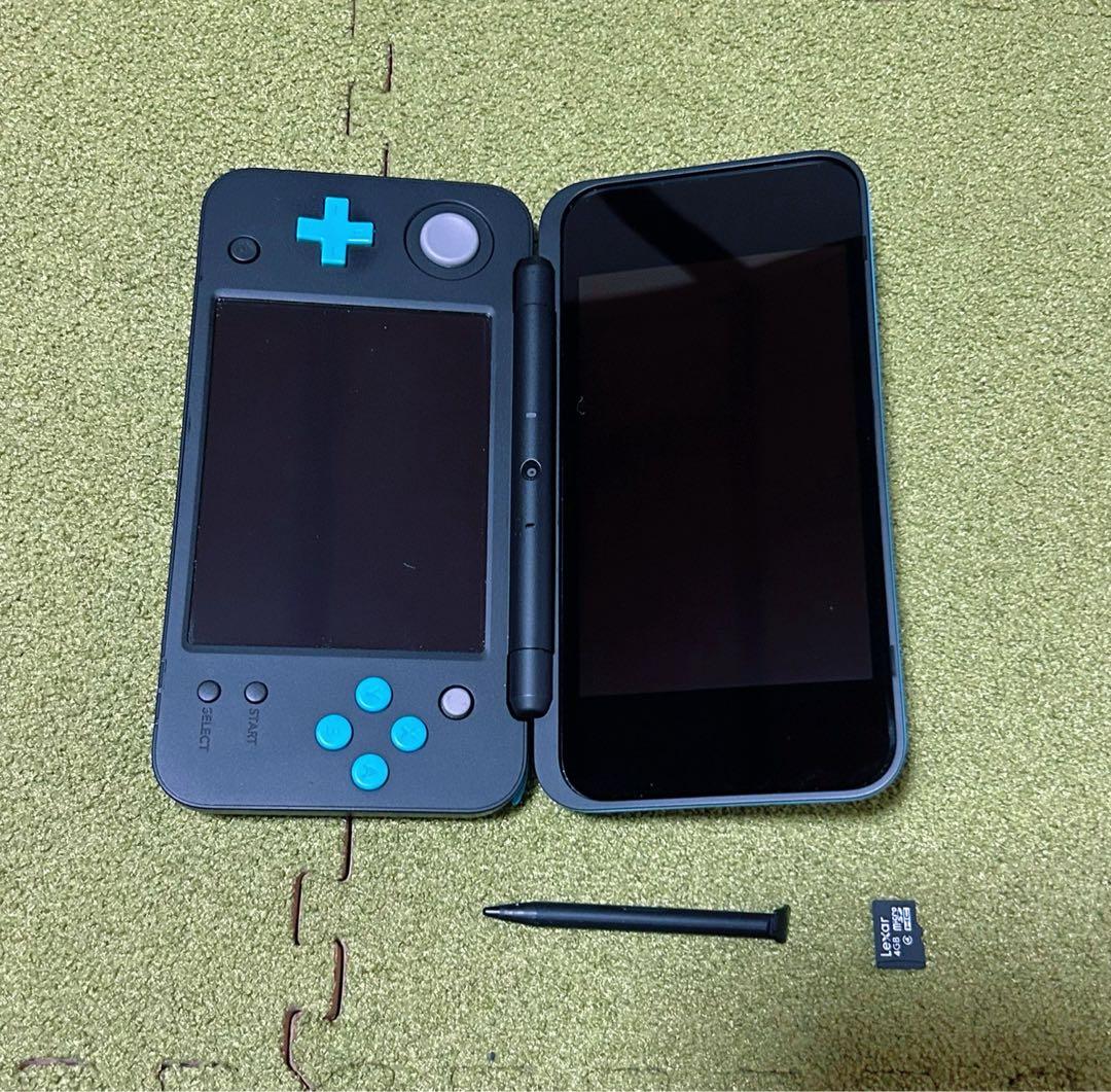 極美品Newニンテンドー2DSLL JAN-001 ターコイズ ブラック 本体
