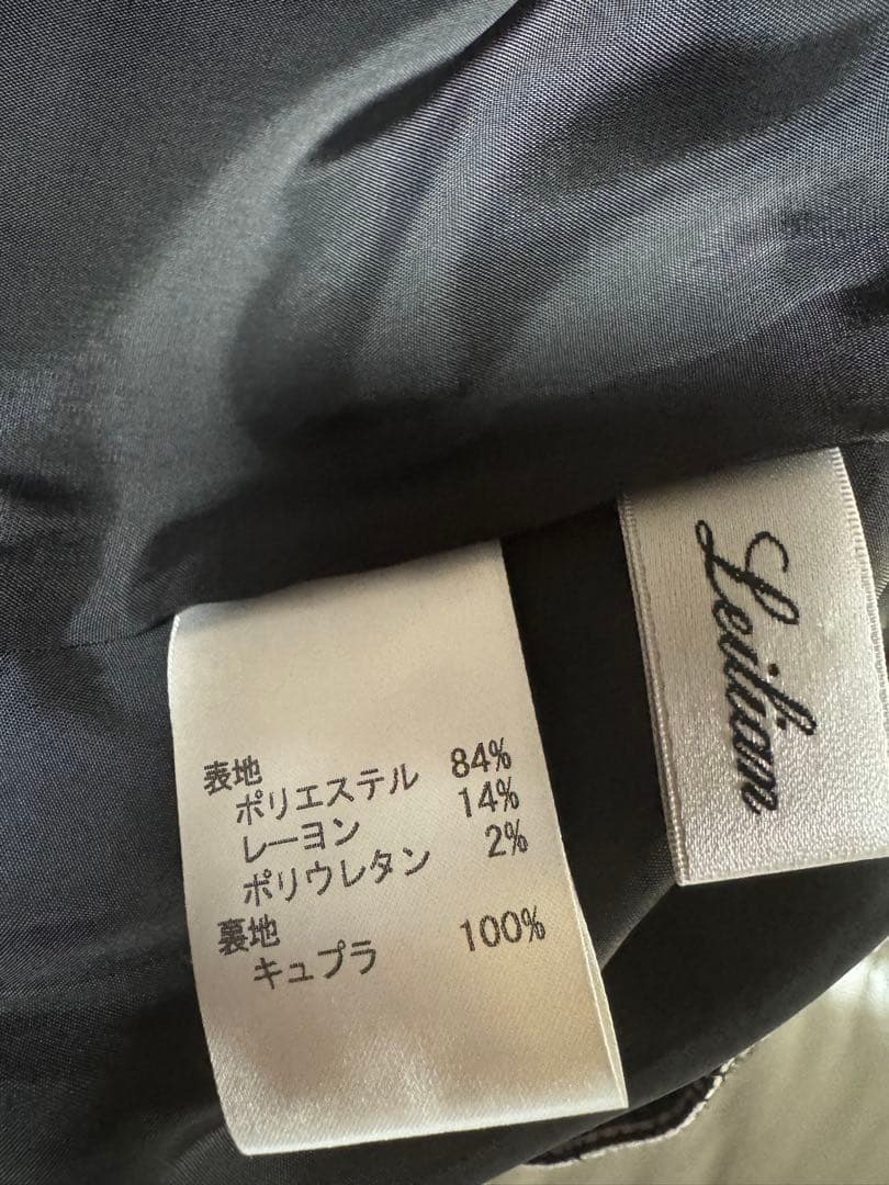 新品レリアン　黒白のグレンチェック花柄ワンピース　13➕