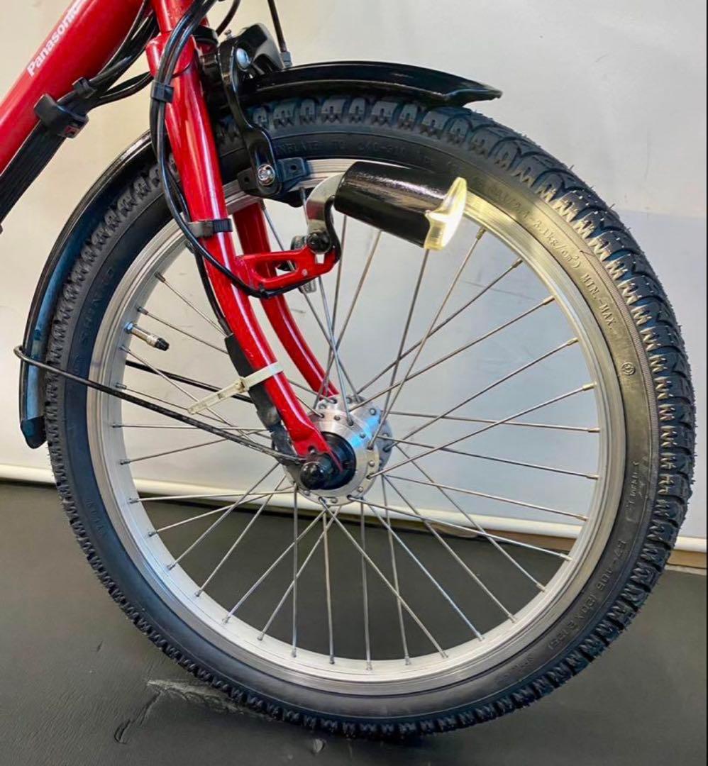 1年保証 新型　パナソニック　ギュットミニ　20インチ　赤色　電動アシスト自転車