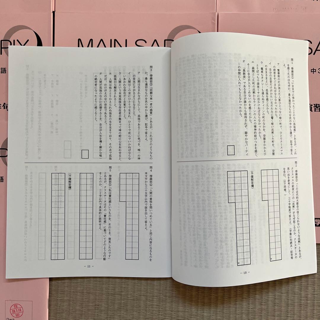 MAIN SAPIX中3 国語
