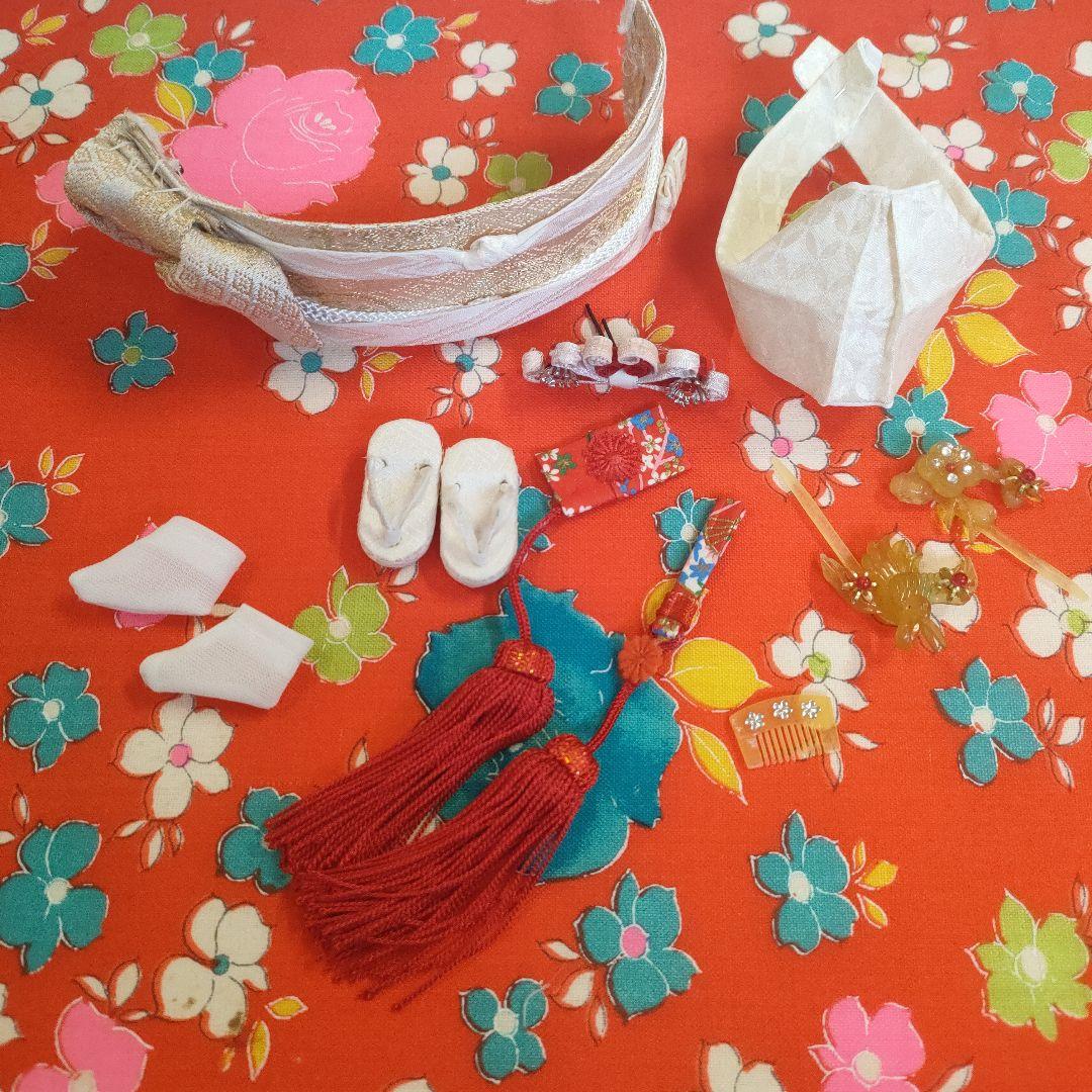 タ*ー様 タミーちゃんサイズ　ハンドメイド　花嫁衣装セット　鶴花柄