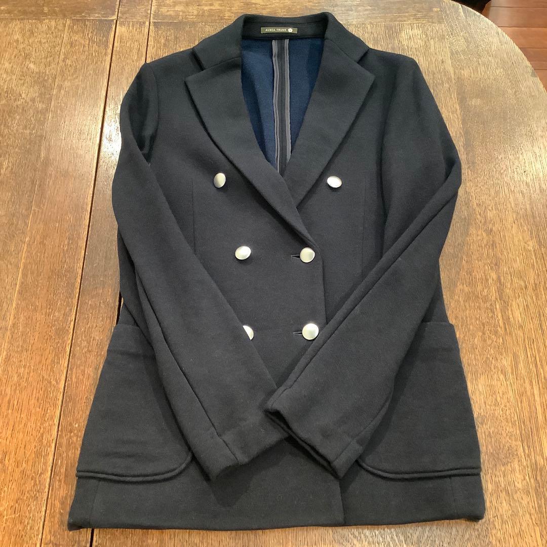 ✨美品✨AUXCA.TRUNK ソフトリュクスカシミヤダブルジャケット　ネイビー