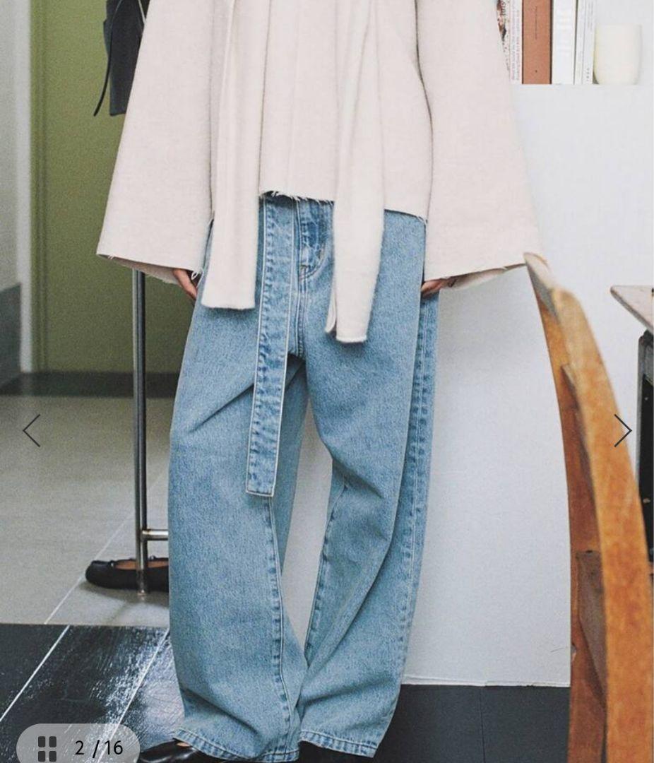 美品 Plage リアムプラージュ デニム ジーンズ ワイドデニム ストレート