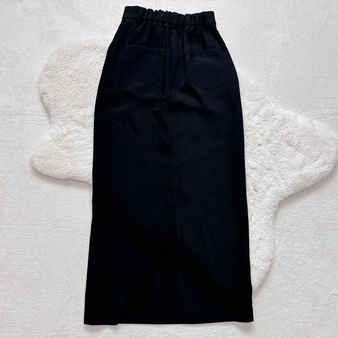 N134 CAPRICIEUX LE’MAGE ロングスカート ブラック タイト