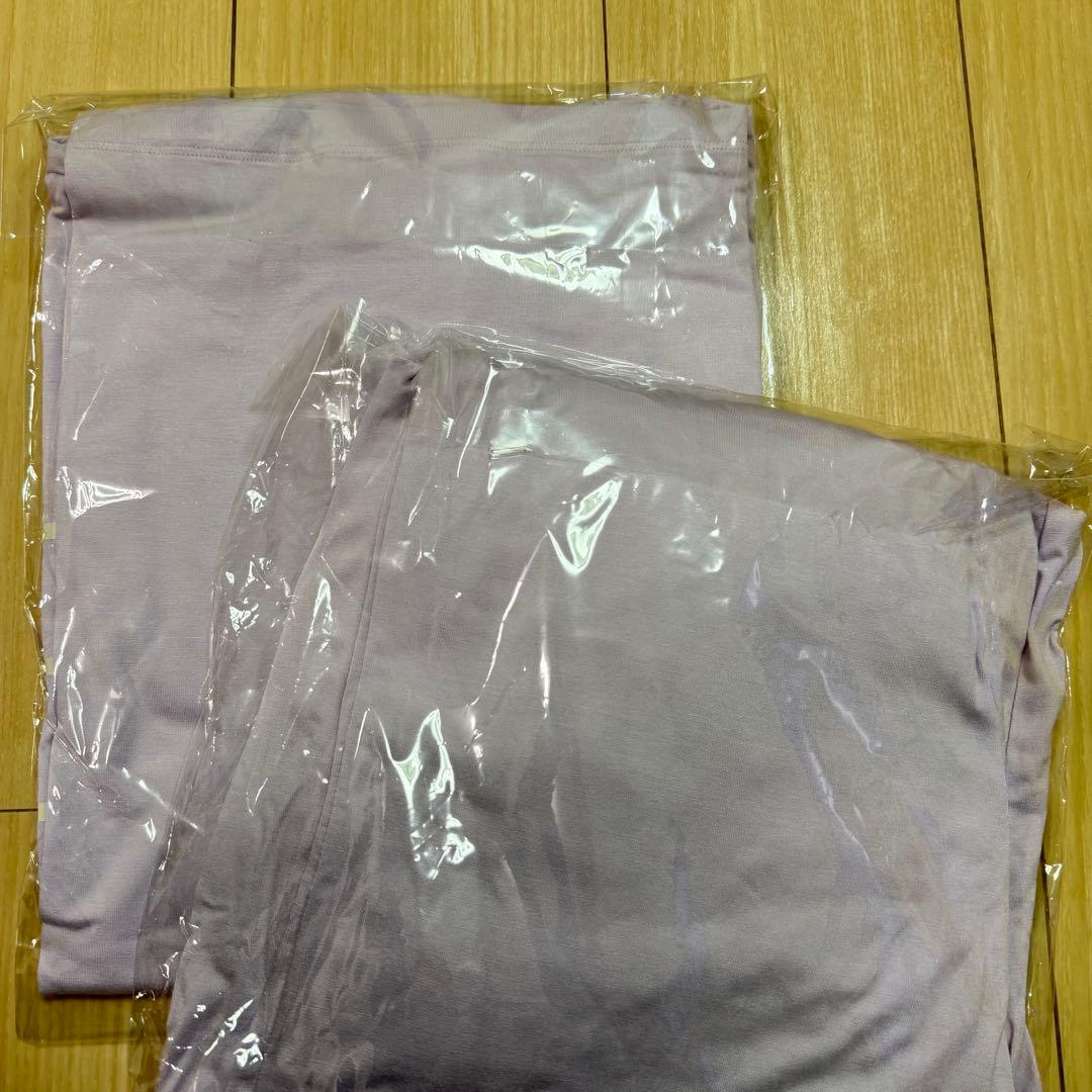 新品未開封⭐︎レーヨンロゴ上下セット パープル ジェラートピケ　ジェラピケ