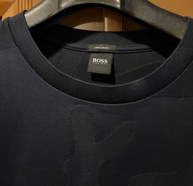 高級 美品 BOSS ヒューゴボス マーセライズドコットンカモフラTシャツ XL