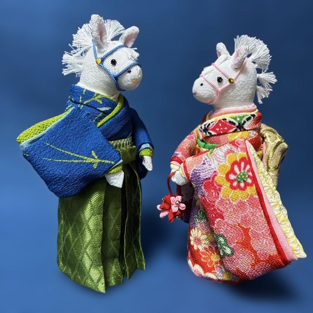 ちりめん細工　干支　午　馬　うま　ペア　人形 ミカ2019